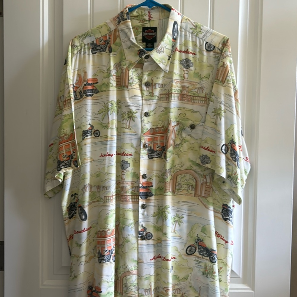 Men’s H-D Tori Richard Short Sleeve Button Down - Picture 3 of 10